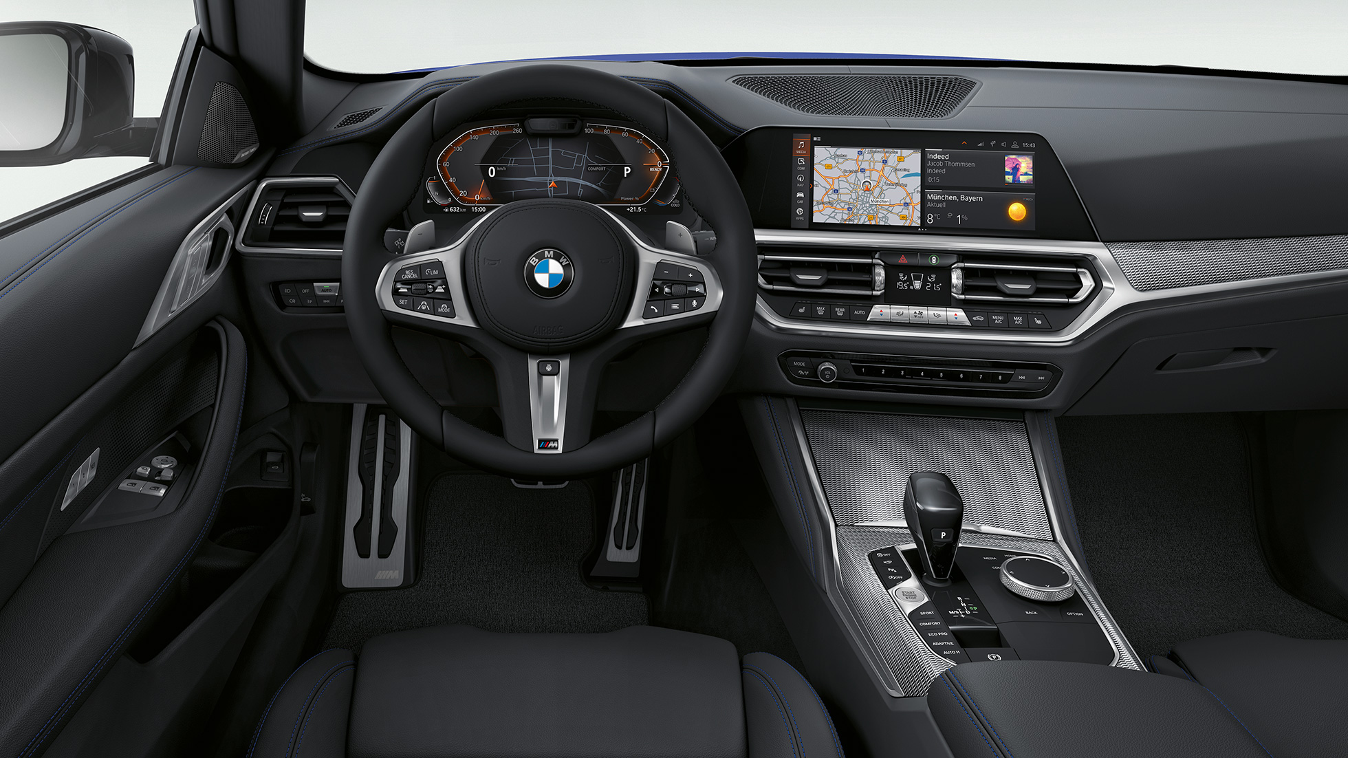 Tapicería BMW Serie 4 Coupé Paquete deportivo M G22 2020 Tapicería en cuero exclusivo BMW Serie 4 Coupé G22 2020 Paquete deportivo M Interior