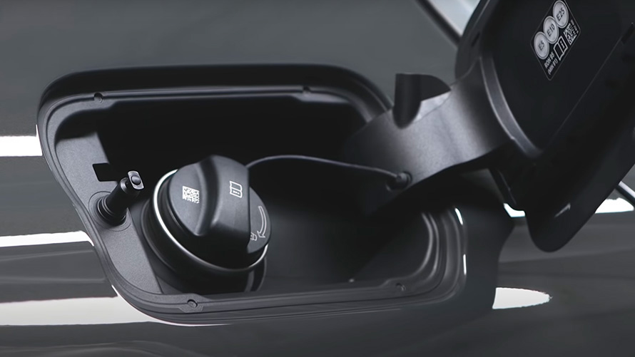 BMW Híbrido Enchufable, tapa del depósito, primer plano