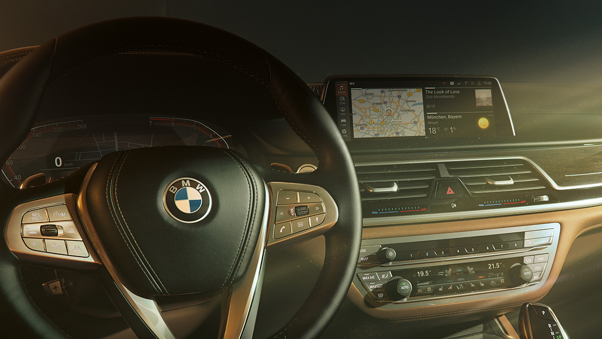 Actualización del Software en Remoto de BMW del BMW Serie 7 Sedán Actualización del Software en Remoto de BMW: acercamiento al conjunto de instrumentos