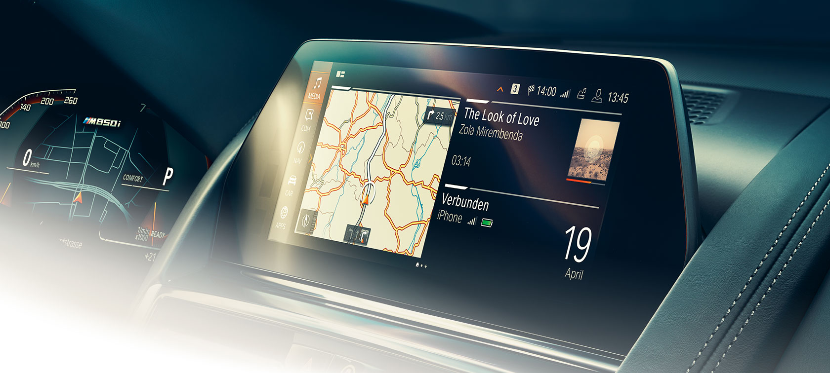 Control Display Interior del BMW Serie 8 Coupé, Control Display.