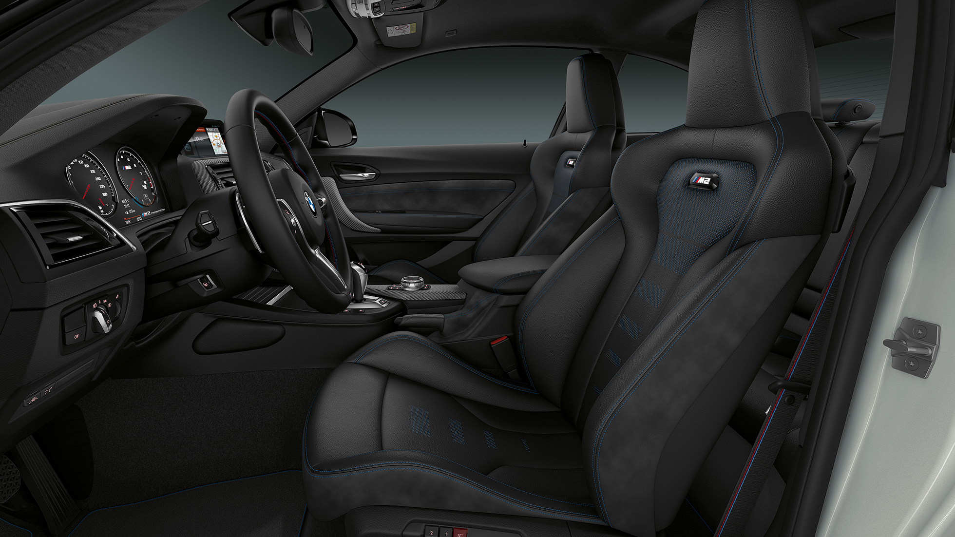 Tapicería del BMW M2 Competition F87 Tapicería del BMW M2 Competition F87 2018 Hockenheim Silver metálico interior