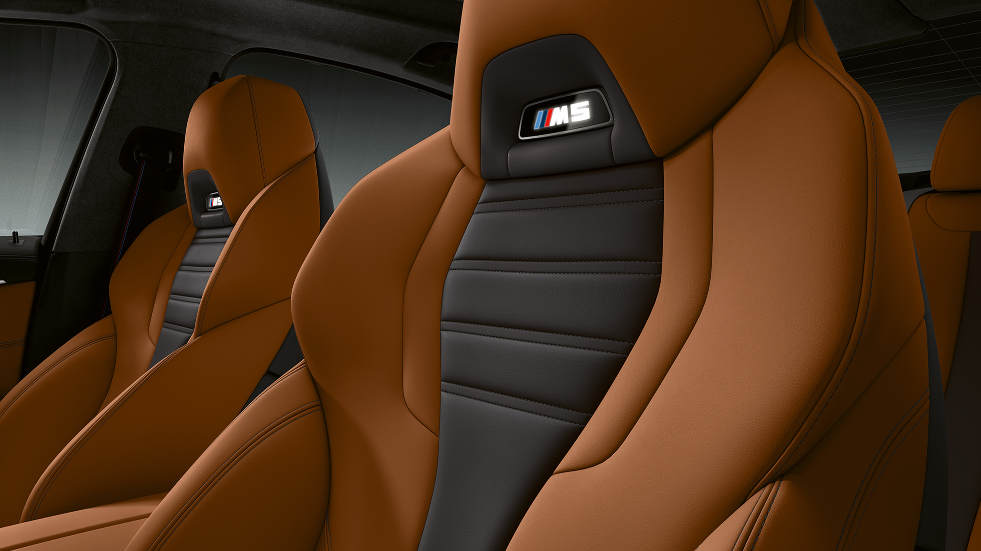 BMW interior. BMW M5 interior, seats.