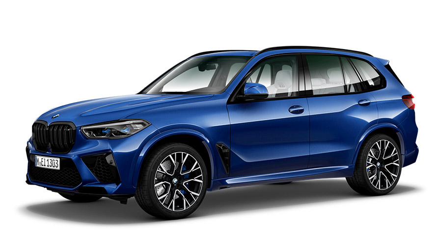 Modelos BMW X BMW X5 M G05 MP, vista de tres cuartos del lateral Modelo BMW X BMW X5 M G05 MP, vista de tres cuartos del lateral