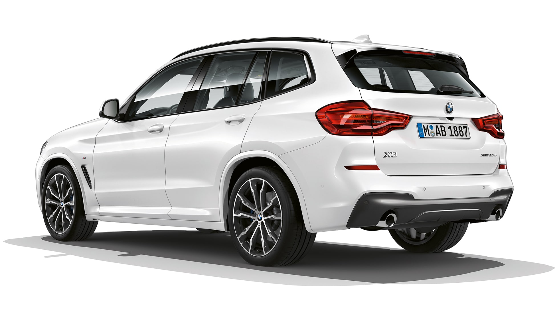 BMW X3 M40i, Modelo M Sport, toma trasera de tres cuartos BMW X3 M40i, Modelo M Sport, toma trasera de tres cuartos