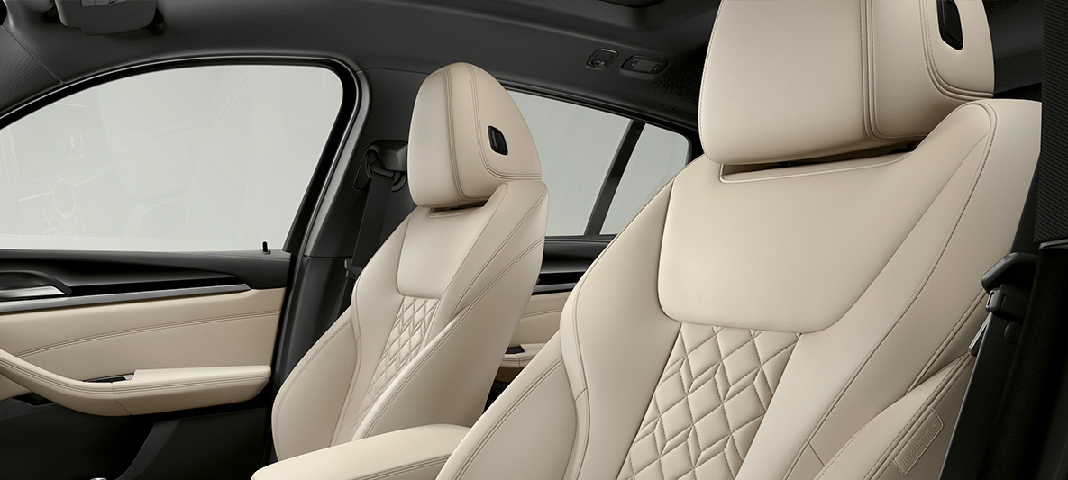Acabado de piel extendida de BMW Individual ‘Merino’ Ivory White del BMW X4 Acabado de piel extendida de BMW Individual ‘Merino’ Ivory White del BMW X4 2018 interior