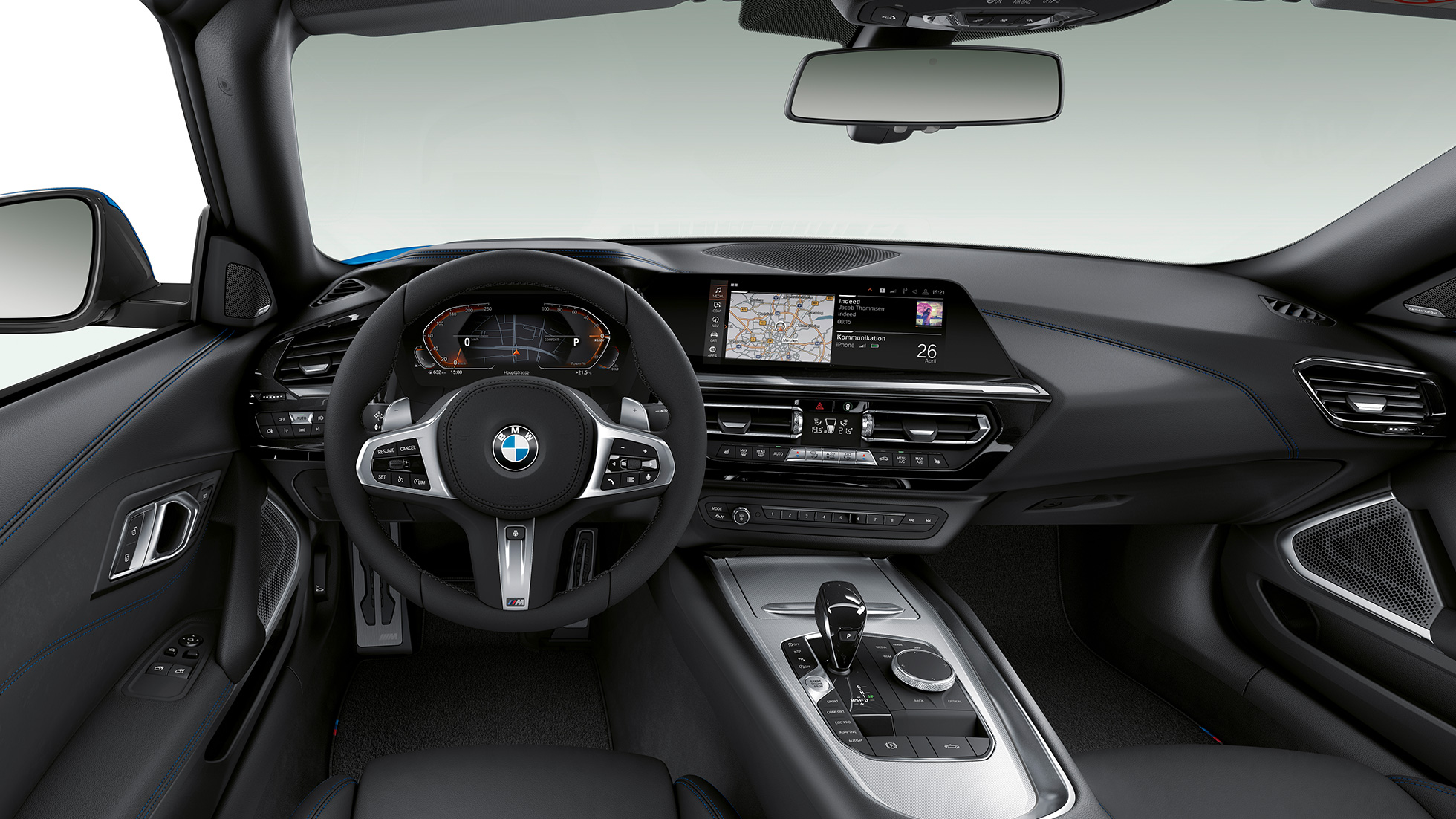 BMW Z4 Roadster Modelo M Deportivo, volante y espacio del conductor