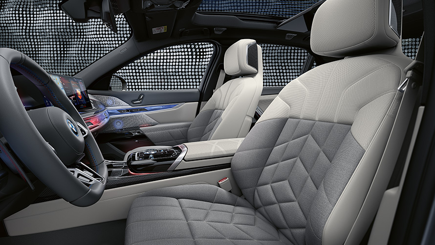 BMW Serie 7 G70 asientos delanteros, Smoke White/Light Grey BMW Serie 7 G70 asientos delanteros, Smoke White/Light Grey