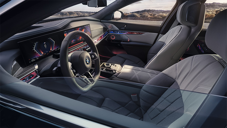 Combinación de cuero/lana cachemira BMW Individual "Merino" con elementos exclusivos en Smoke White/Light Grey