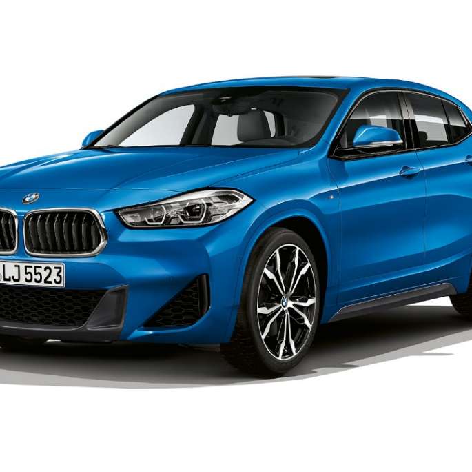 BMW X2 sDrive20i Acabado M Sport 2018 F39 Misano Blau metalizado, vista de tres cuartos frontal
